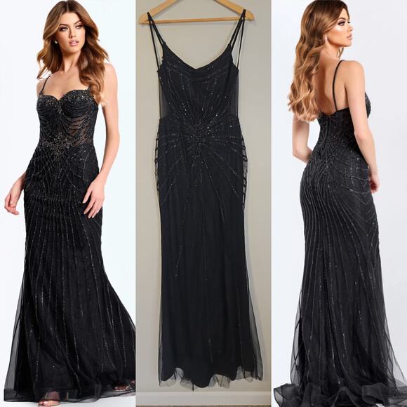 & Other Stories Dresses & Skirts - Beaded Sheer Bodice Gown with Sweetheart Neckline